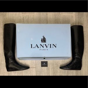 CONSIGNED 2011 Lanvin Leather Boot with Hidden Wedge. With Box, No Dustbag.